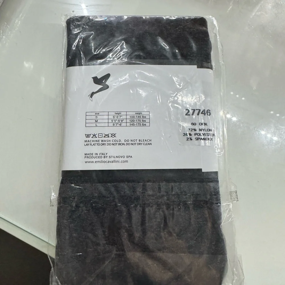 Emilio Cavallini Black Tights Size L